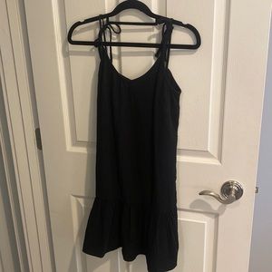 Black Monrow Gauze Strap Dress